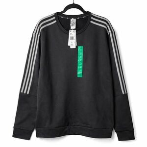 Adidas Black Crewneck Sweatshirt 3-Stripes NWT XL